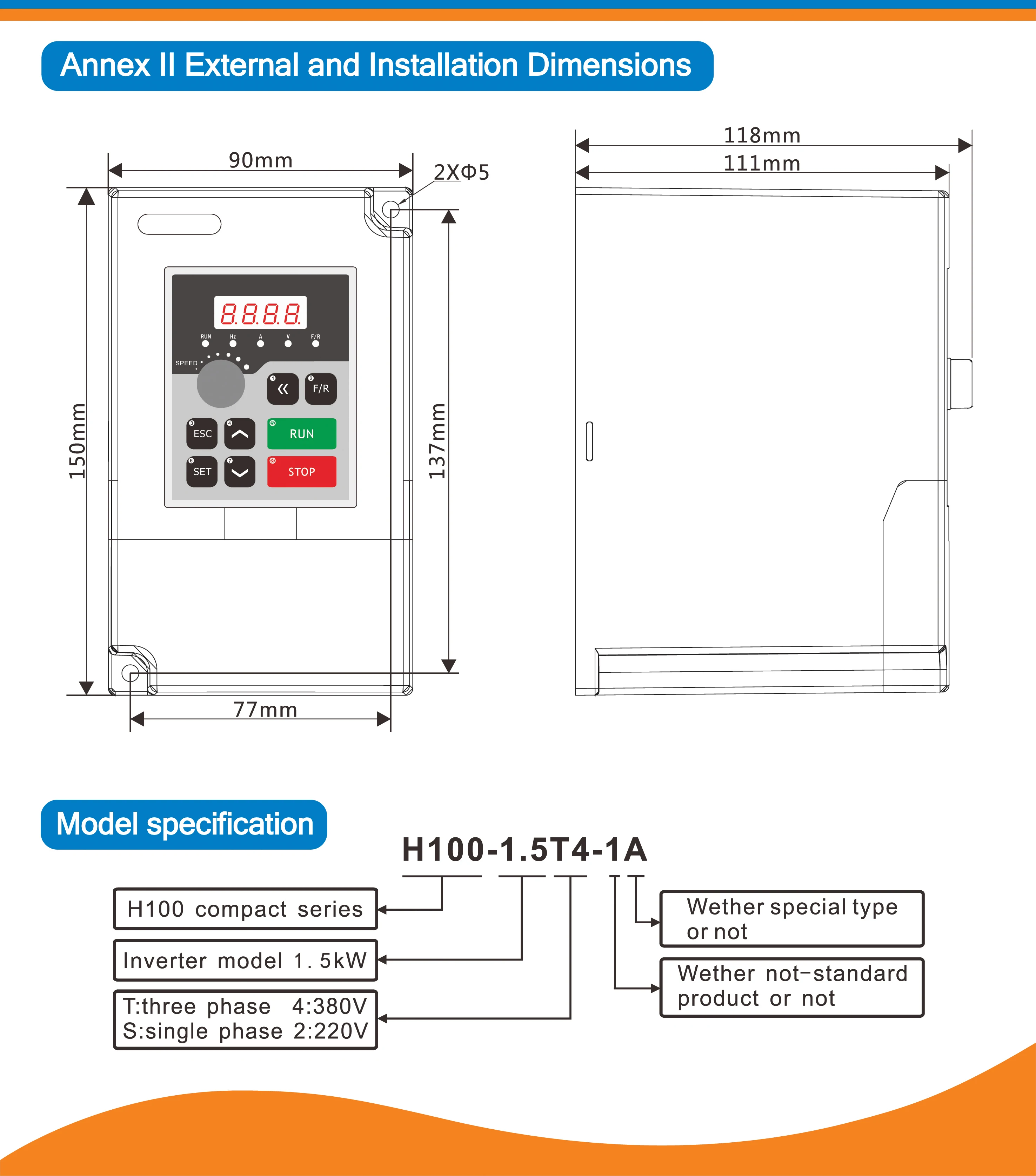 【EU】 2.2KW ER20 CNC Router Milling Kit Air cooled Cooling spindle motor With HY frequency converter vfd inverter