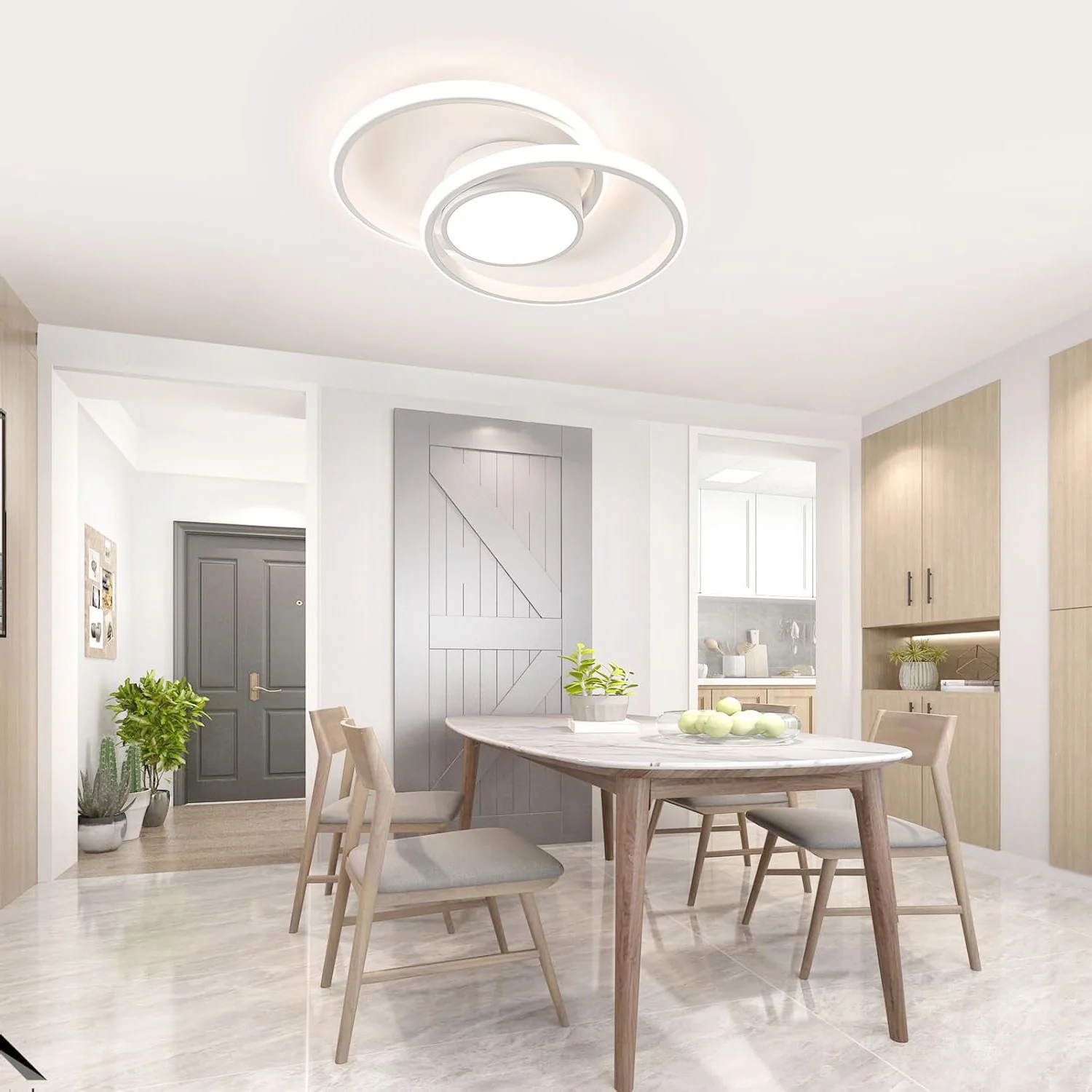 Neutral White 4500K LED Ceiling Light Modern Ceiling Lamp White Round LED for Kitchen Dining Room Bedroom Hallway Room