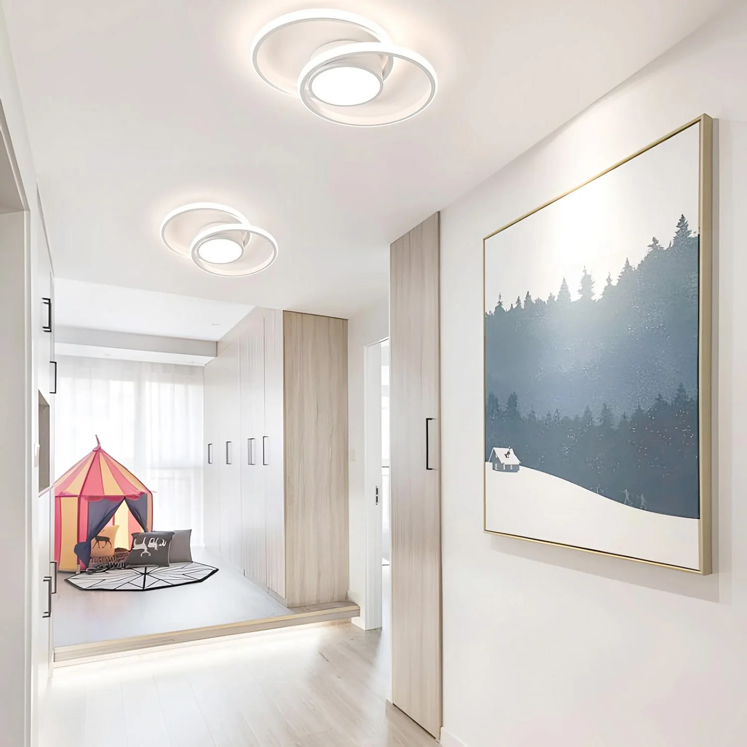 Neutral White 4500K LED Ceiling Light Modern Ceiling Lamp White Round LED for Kitchen Dining Room Bedroom Hallway Room
