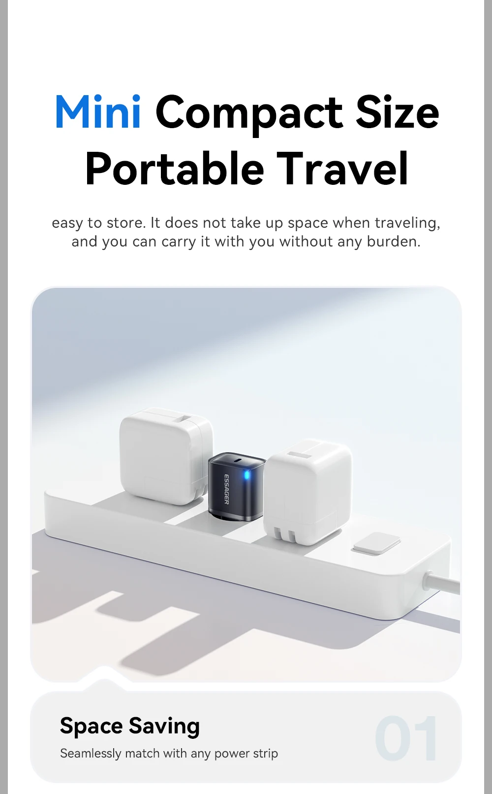 Essager Mini 30W Type C Charger PD QC3.0 Fast Type C Charger For iPhone 16 15 14 13 Pro Samsung S25 Xiaomi iPad Travel Adapter