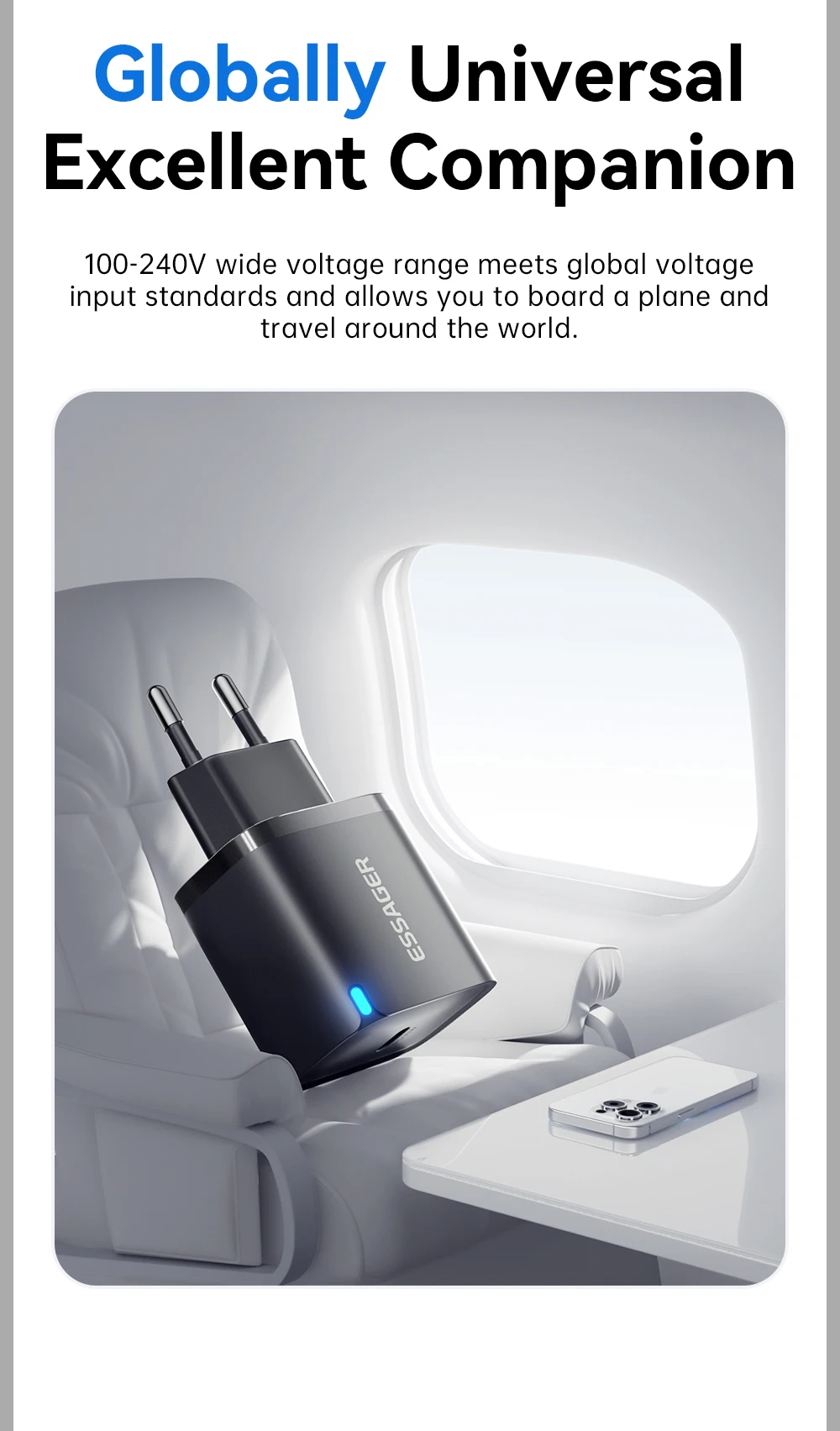 Essager Mini 30W Type C Charger PD QC3.0 Fast Type C Charger For iPhone 16 15 14 13 Pro Samsung S25 Xiaomi iPad Travel Adapter