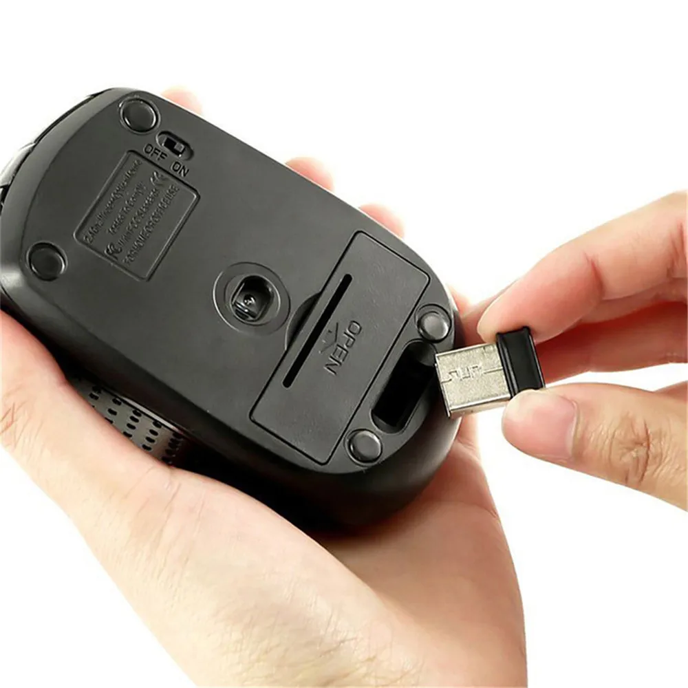 Wireless Mouse Silent Mouse 2.4G Portable Mobile Optical Office Mouse Adjustable DPI Levels for Notebook PC Laptop MacBook