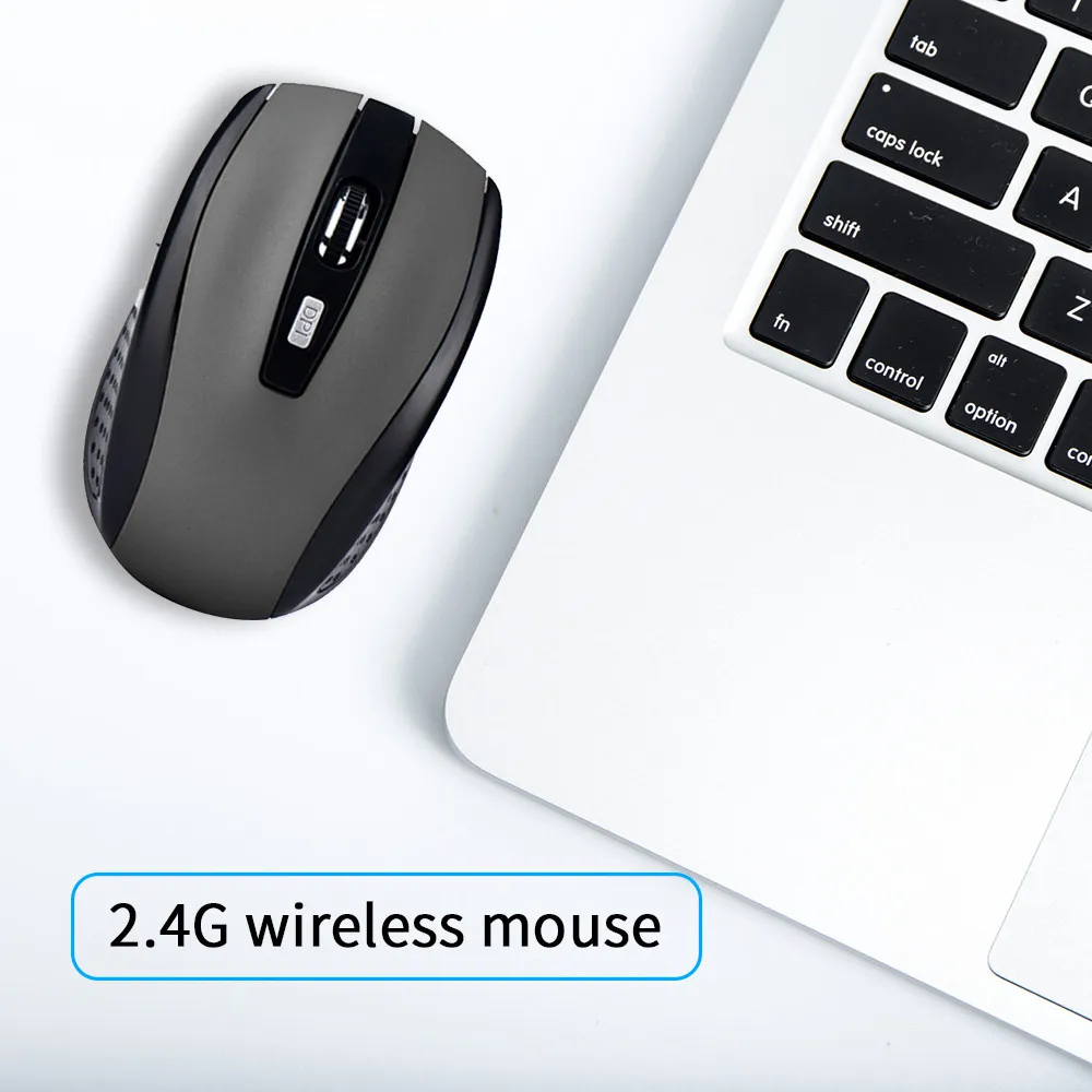 Wireless Mouse Silent Mouse 2.4G Portable Mobile Optical Office Mouse Adjustable DPI Levels for Notebook PC Laptop MacBook