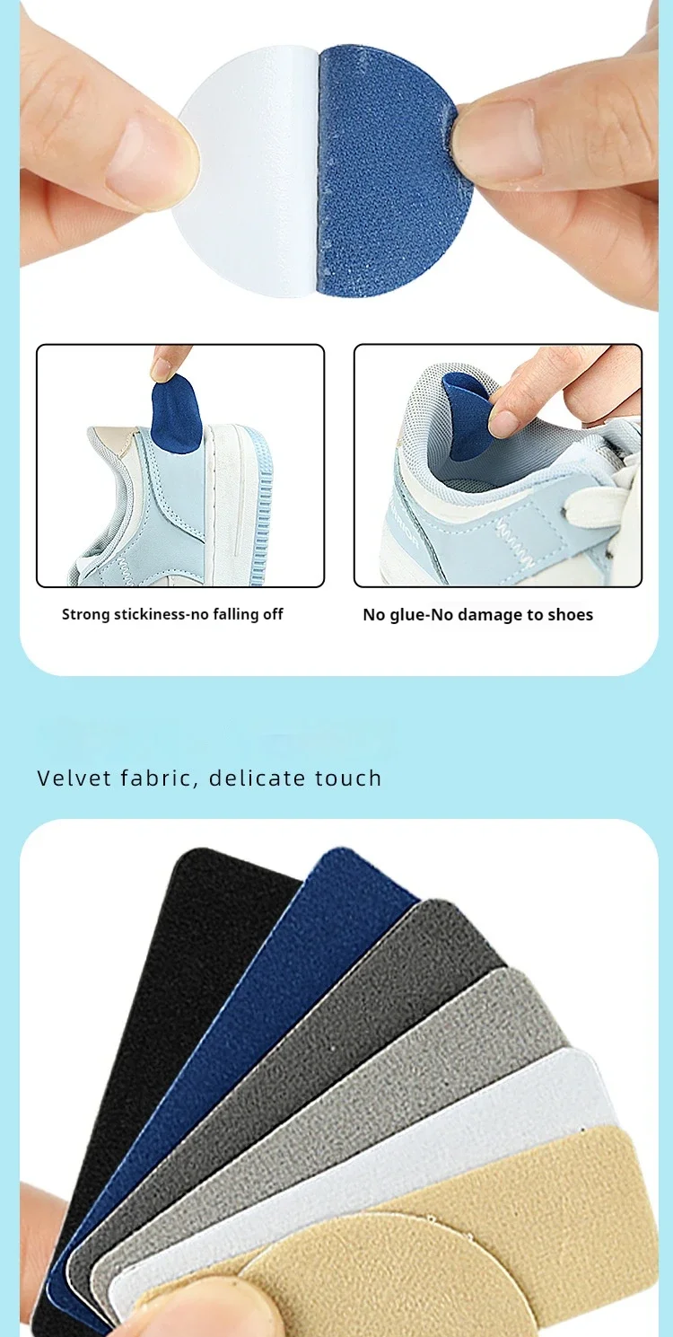 6pcs Sports Shoe Patches for Damaged Side Edges Inner Lining & Heel Wear - Shoe Repair Stickers for Extended Footwear Life
