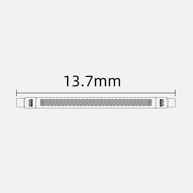 NEW 40Gbps 8K@60Hz PD 240W USB4 Type C to C Short E-Marker Cable Video Data Charge 3 in 1 With Key Chain for MacBook Power Bank