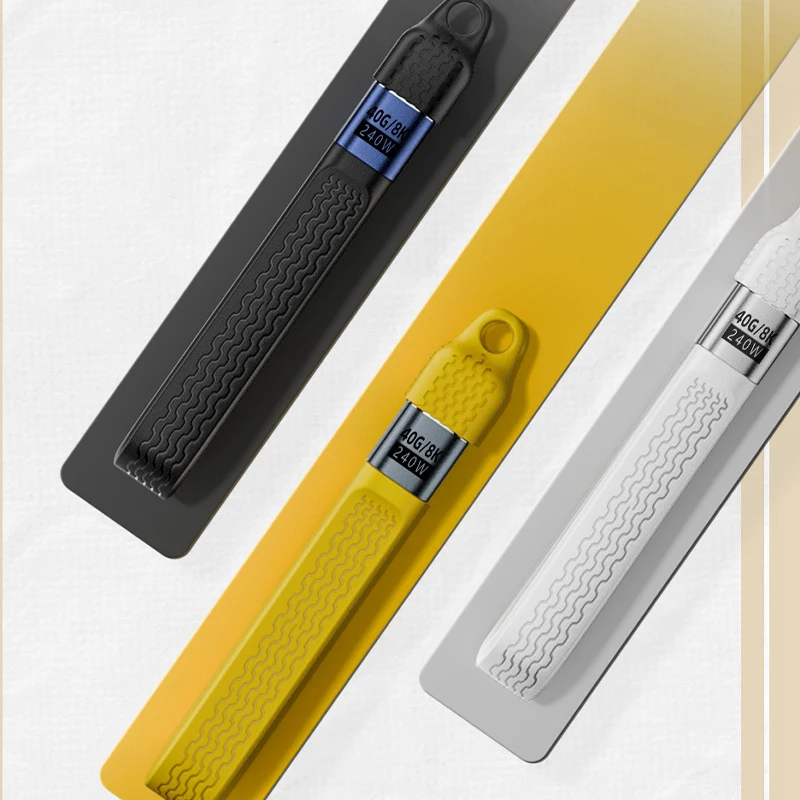 NEW 40Gbps 8K@60Hz PD 240W USB4 Type C to C Short E-Marker Cable Video Data Charge 3 in 1 With Key Chain for MacBook Power Bank