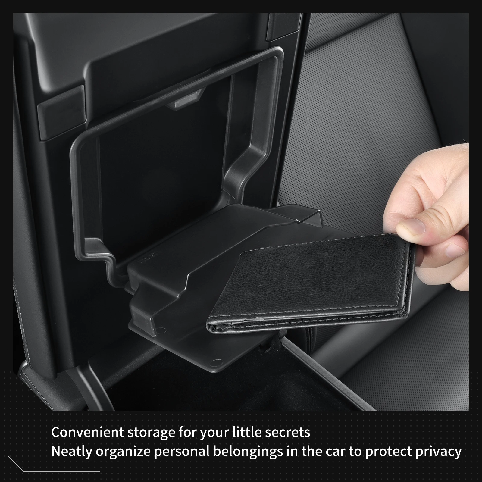 LUCKEASY for Tesla Model 3 Highland/Model Y Juniper 2025 2026 Car Armrest Box Hidden Storage Box Center Console Storage Case