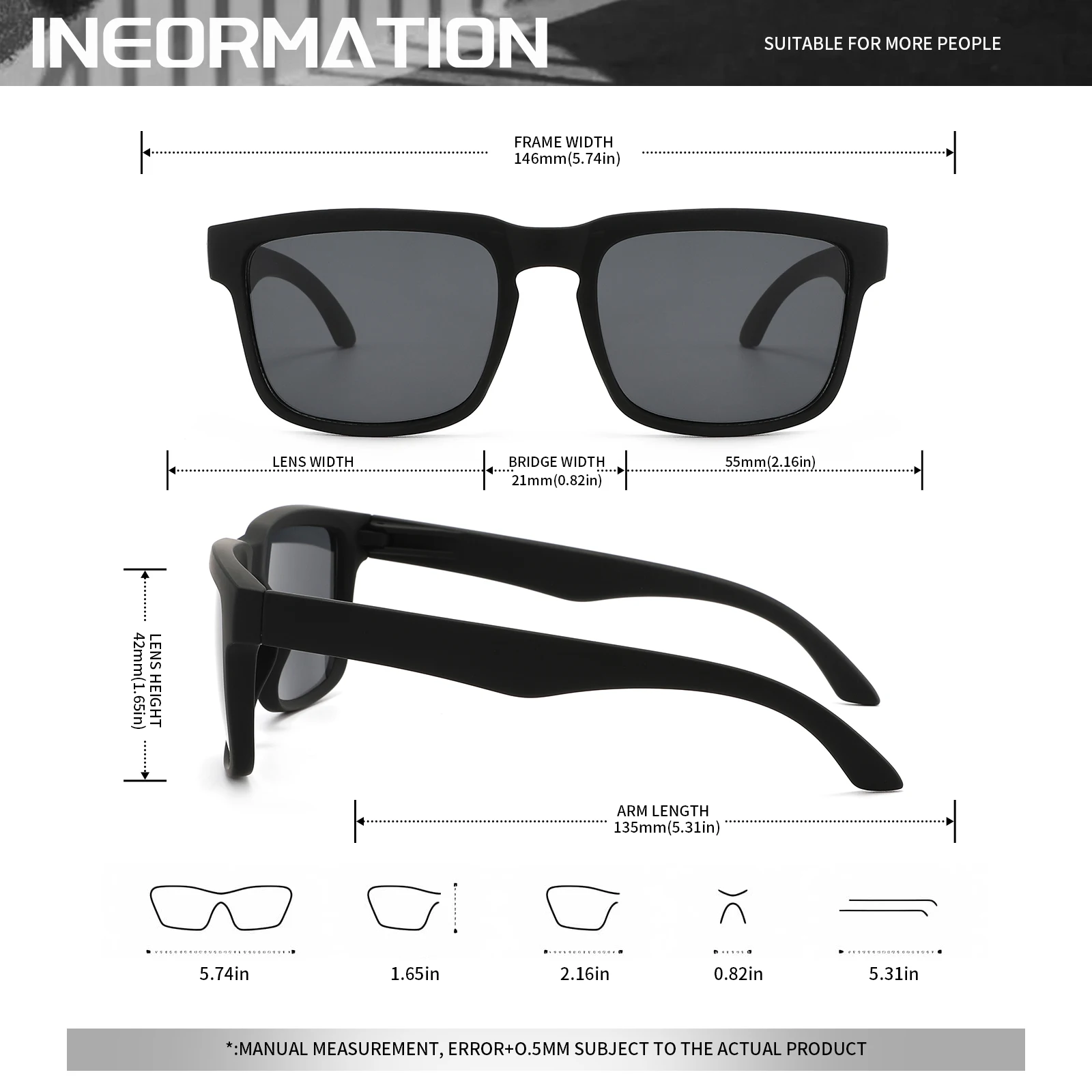 4PCS Square Sports Sunglasses with Designer Temple Pattern - UV400 for Men Women, Beach Vacation