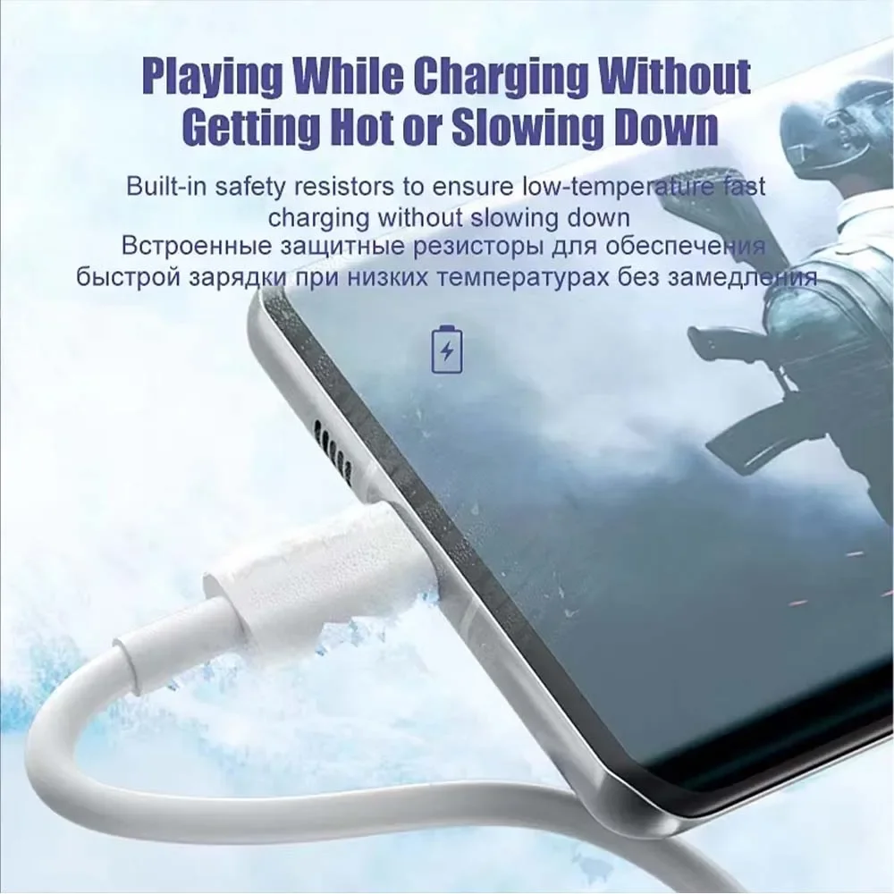 3PCS 100W 6A Super Fast Charger Cable Fast USB Type C Charging Data Cord Quick Charger Cable Type C Charger Fast Charging