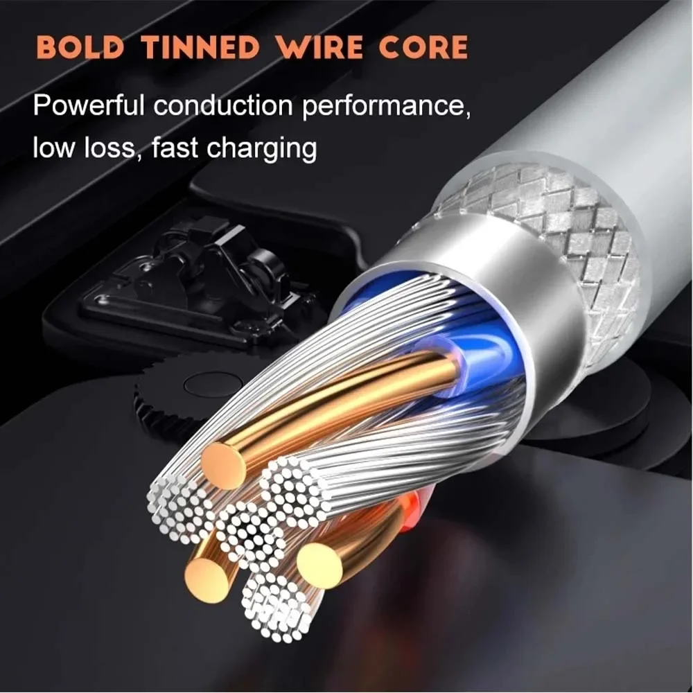 3PCS 100W 6A Super Fast Charger Cable Fast USB Type C Charging Data Cord Quick Charger Cable Type C Charger Fast Charging