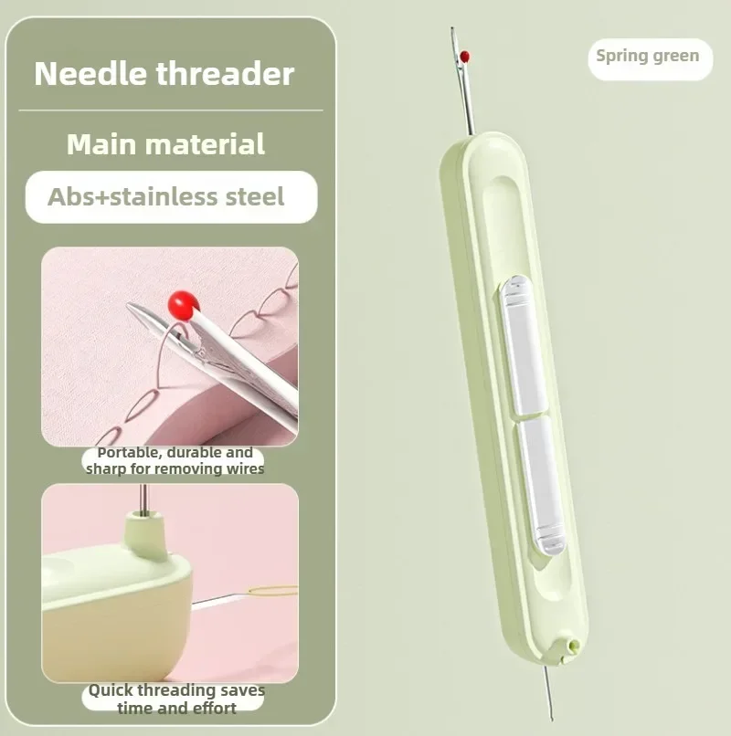 2 In 1 Needle Threader and Seam Ripper Tool Multifunctional Sewing Thread Remover Cross Stitch Crafting Accessories Easy Use
