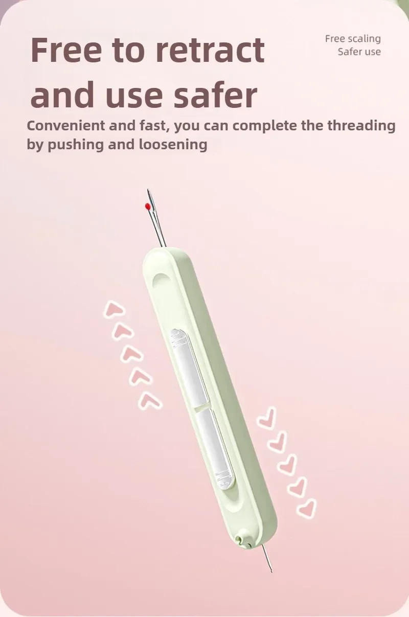 2 In 1 Needle Threader and Seam Ripper Tool Multifunctional Sewing Thread Remover Cross Stitch Crafting Accessories Easy Use