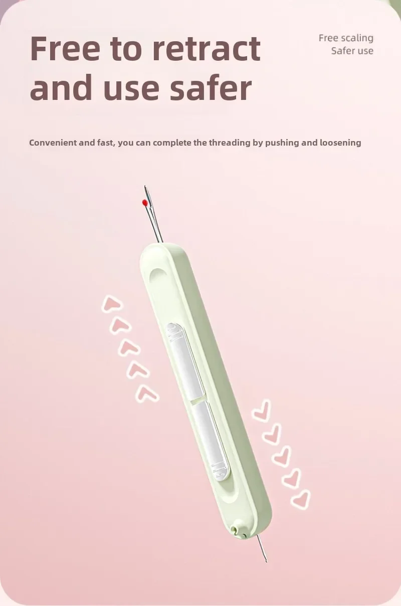 2 In 1 Needle Threader and Seam Ripper Tool Multifunctional Sewing Thread Remover Cross Stitch Crafting Accessories Easy Use