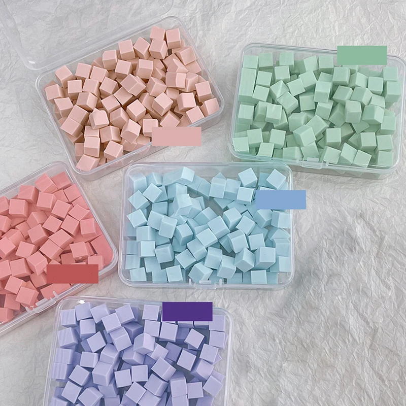 100/50Pcs Square Nail Art Sponge Set Gradient Nail Brushes Gel Polish DIY Design Nail Sponge Grab Pen Manicure Supplies Tools