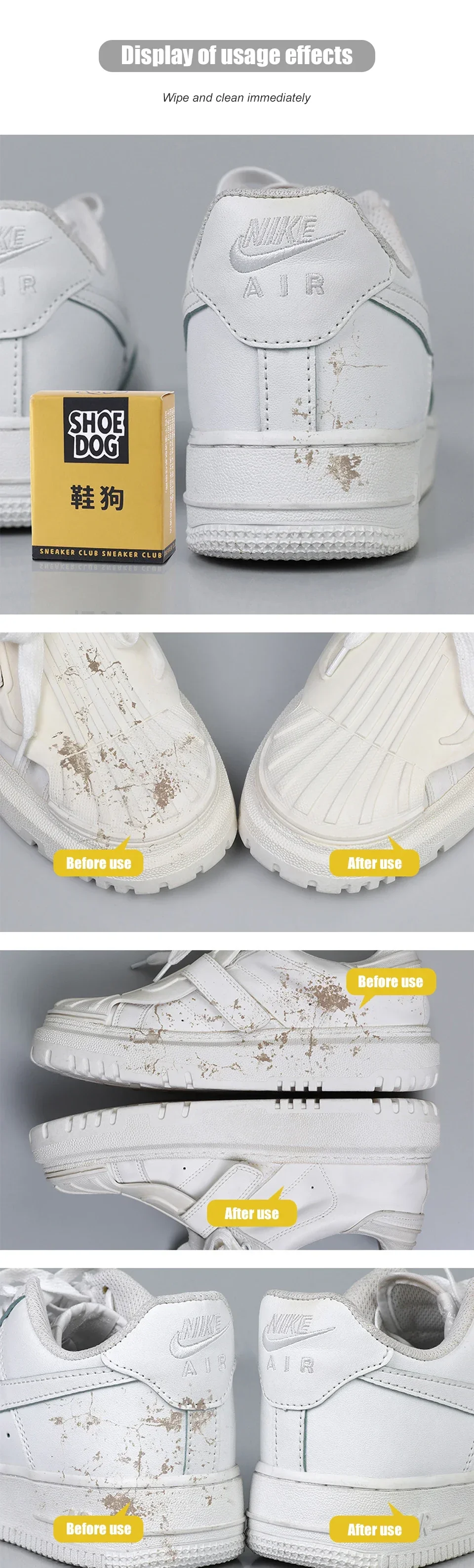 Portable Shoe Wiper, Shoe Shine, Waterproof Cleaning, Suede Leather Sneakers, Rubber Decontamination, Shoe Cleaner