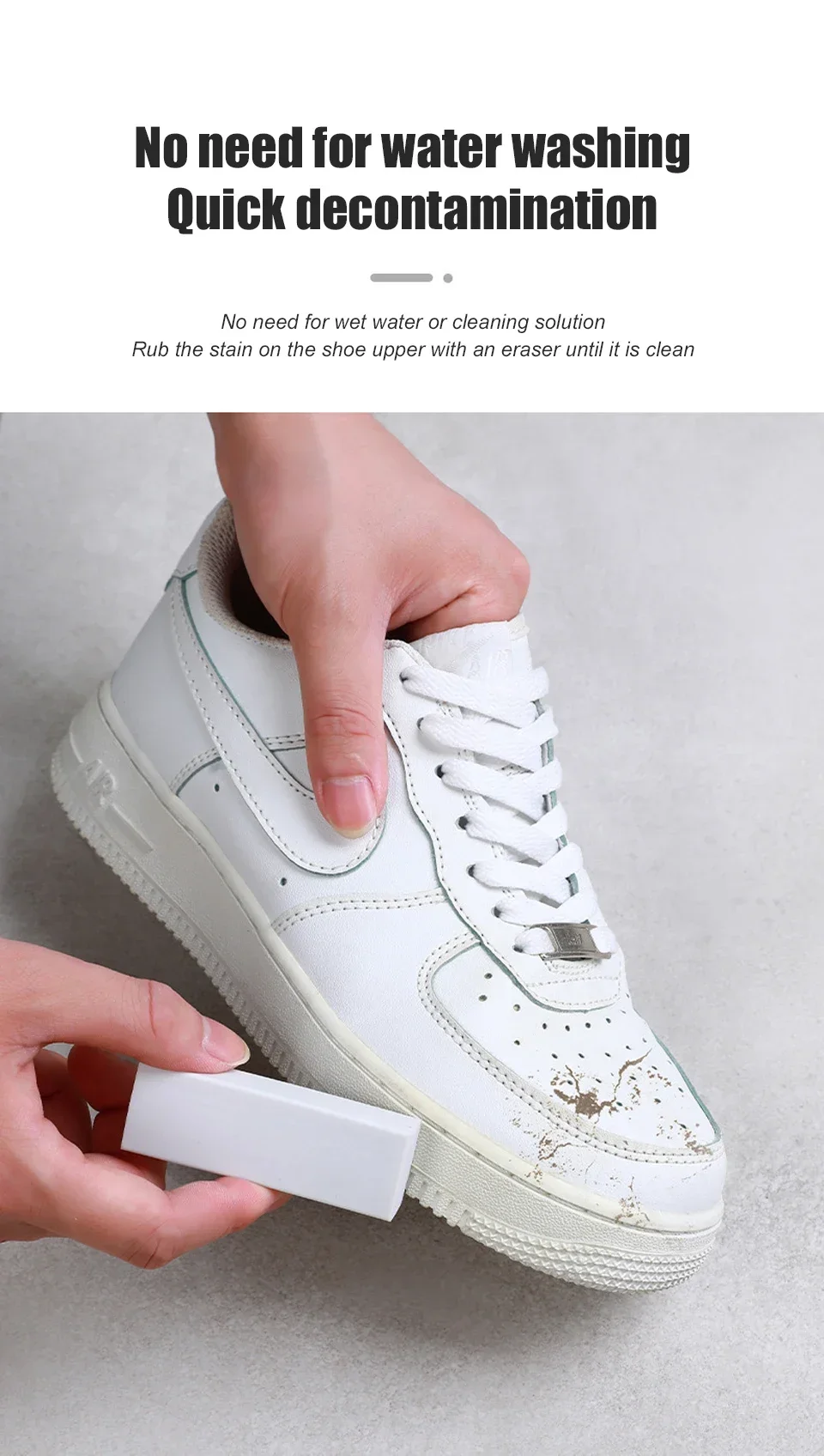 Portable Shoe Wiper, Shoe Shine, Waterproof Cleaning, Suede Leather Sneakers, Rubber Decontamination, Shoe Cleaner