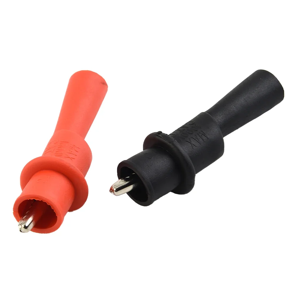 2pcs Alligator Clips Test Clip Clamp Set Red Black Wire Tips 10A 1000V Multimeter Tester Probes for AC DC Power Measurement
