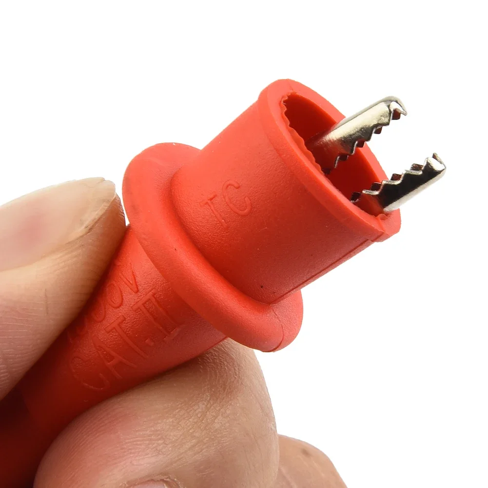 2pcs Alligator Clips Test Clip Clamp Set Red Black Wire Tips 10A 1000V Multimeter Tester Probes for AC DC Power Measurement