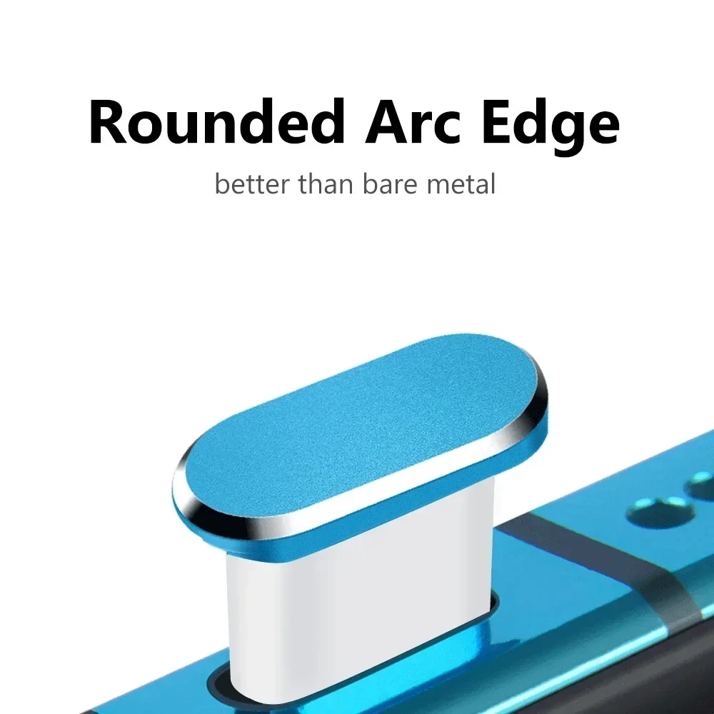 Metal Type C Dust Plugs Cellphone Anti-dust Protectors for Apple iPhone 15 Pro Max/15 Plus/15 Samsung Dustplug