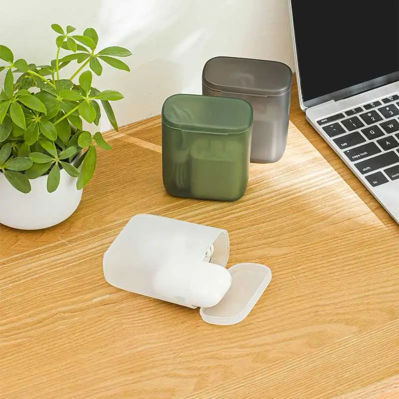 Portable Cable Storage Box Wound Headphone Cable Charger Storage Box Drawer Sorting Boxes with Cover Makeup Lipstick Holder Case