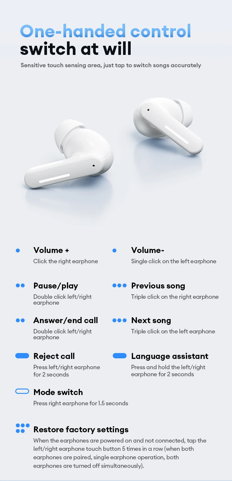 Choice Lenovo LE209 Wireless Bluetooth Earphone AI Mic Noise Reduction Waterproof Business Headphone Low Latency Gaming Headset