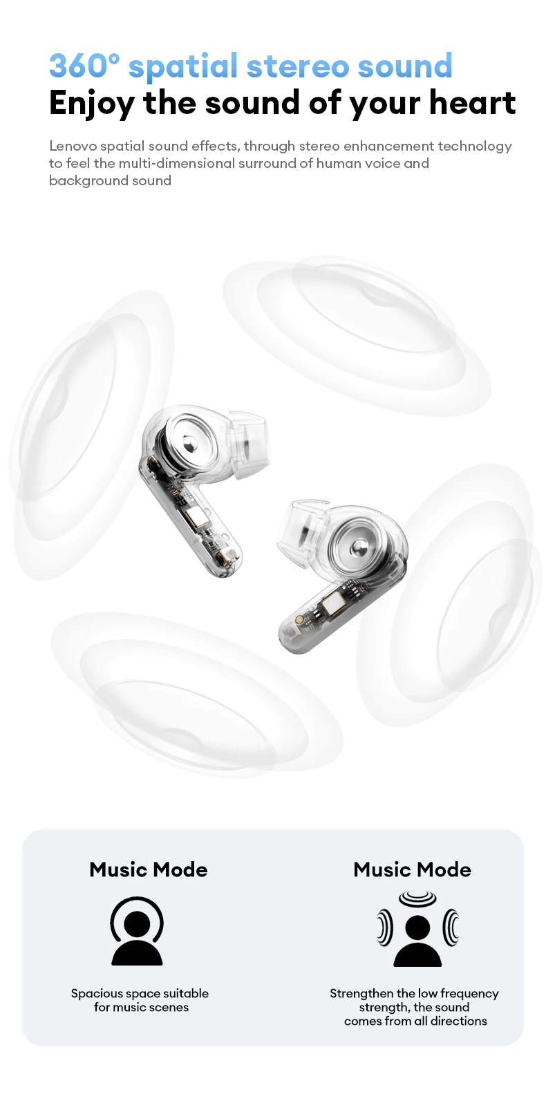 Choice Lenovo LE209 Wireless Bluetooth Earphone AI Mic Noise Reduction Waterproof Business Headphone Low Latency Gaming Headset
