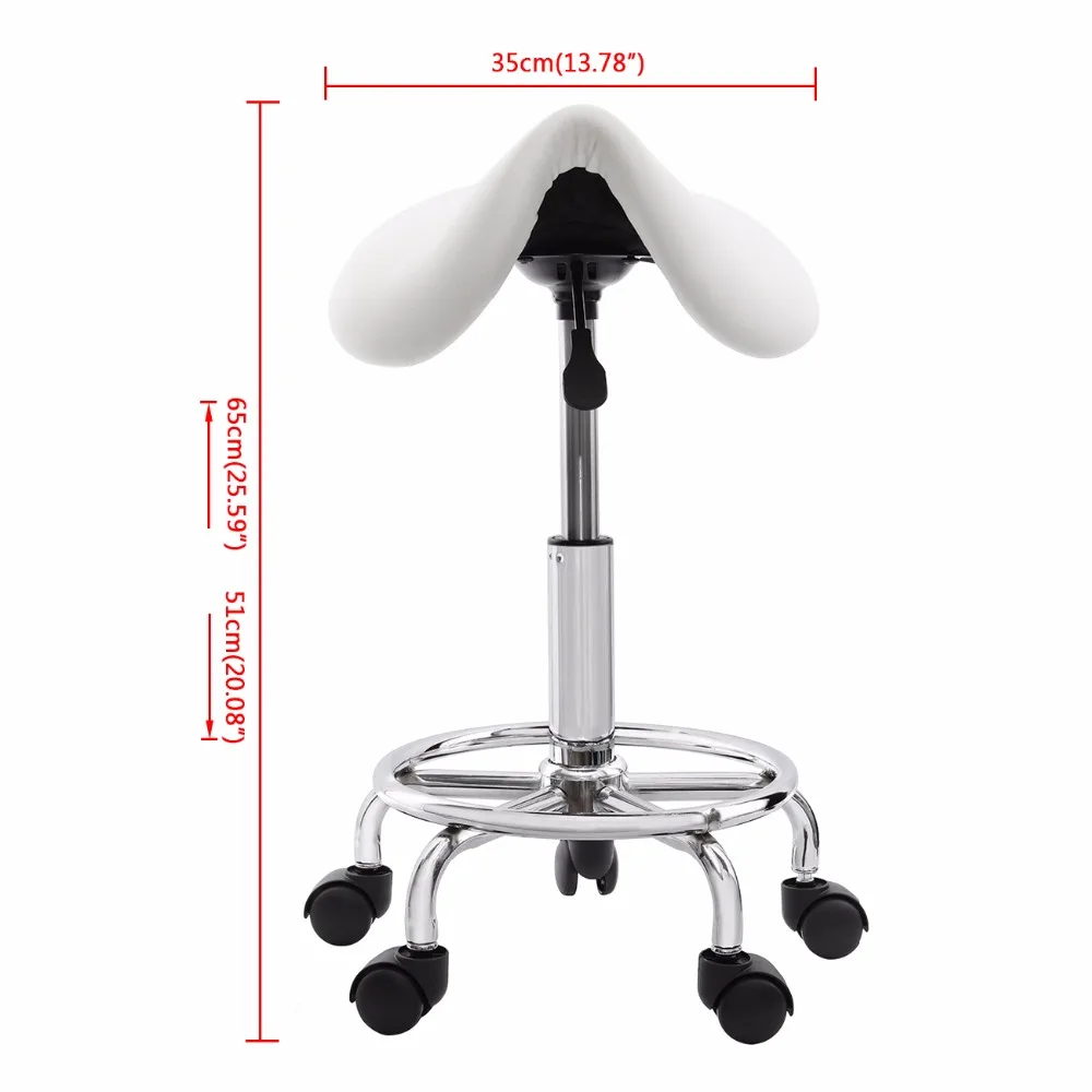 Beauty Salon Saddle Chair Barber Lifting Rotating Chair 360° Rotation Massage Tattoo Facial Spa Office Adjustable Lift Stools