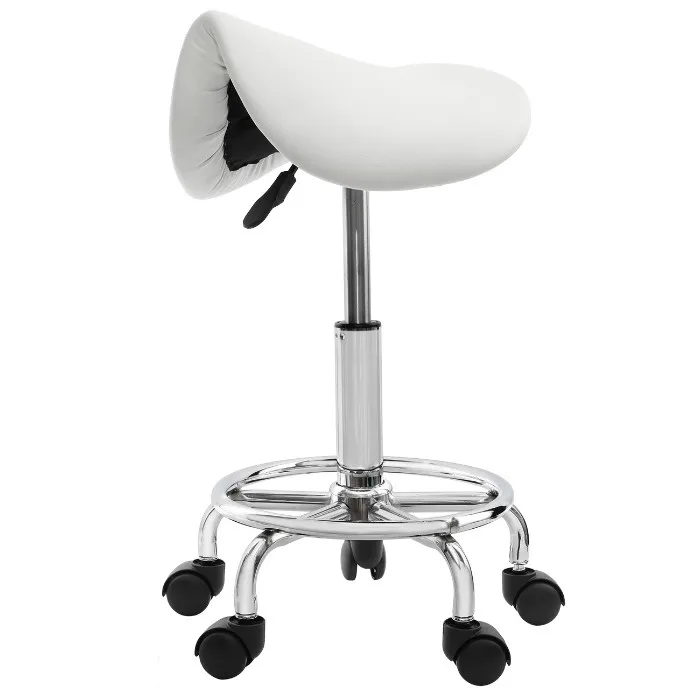 Beauty Salon Saddle Chair Barber Lifting Rotating Chair 360° Rotation Massage Tattoo Facial Spa Office Adjustable Lift Stools