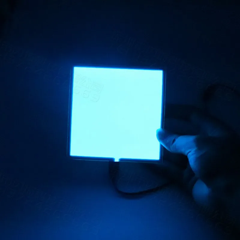 EL Panel Backlight Led Glowing Panel 5*5cm 10*10cm LED Electroluminescent El Backlight With DC12V Inverter 5V USB 3V Battery