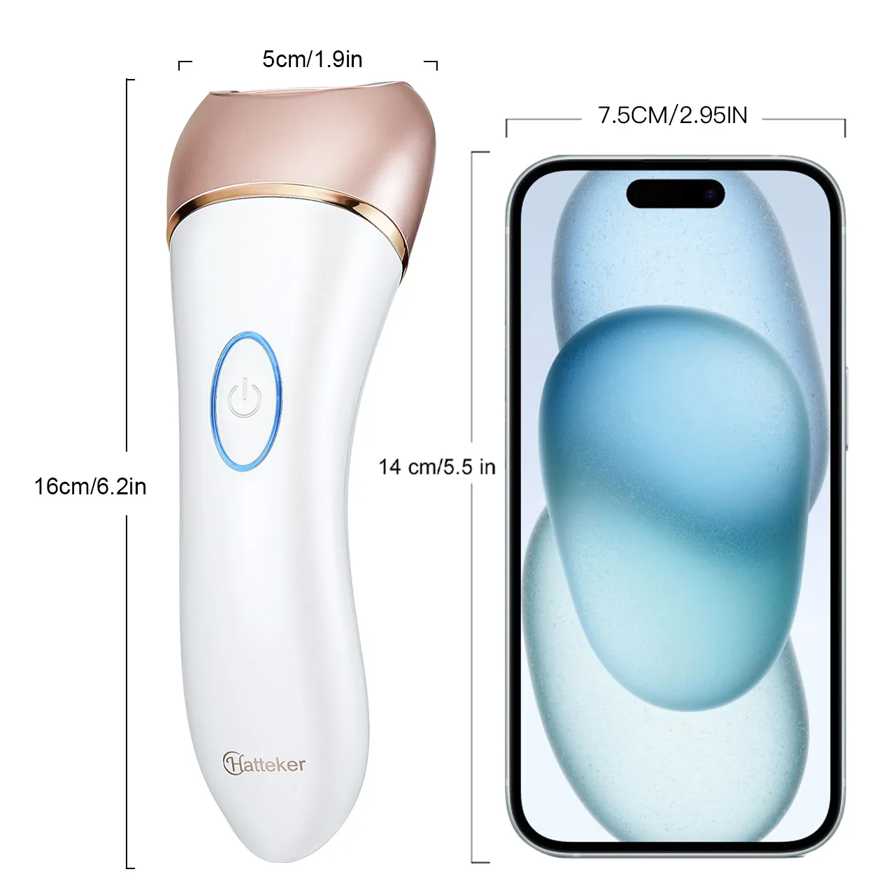 Hatteker Smart Washable Electric Hair Remover for Women Digital Display Two-in-One Multi-functional Hair Removal Device