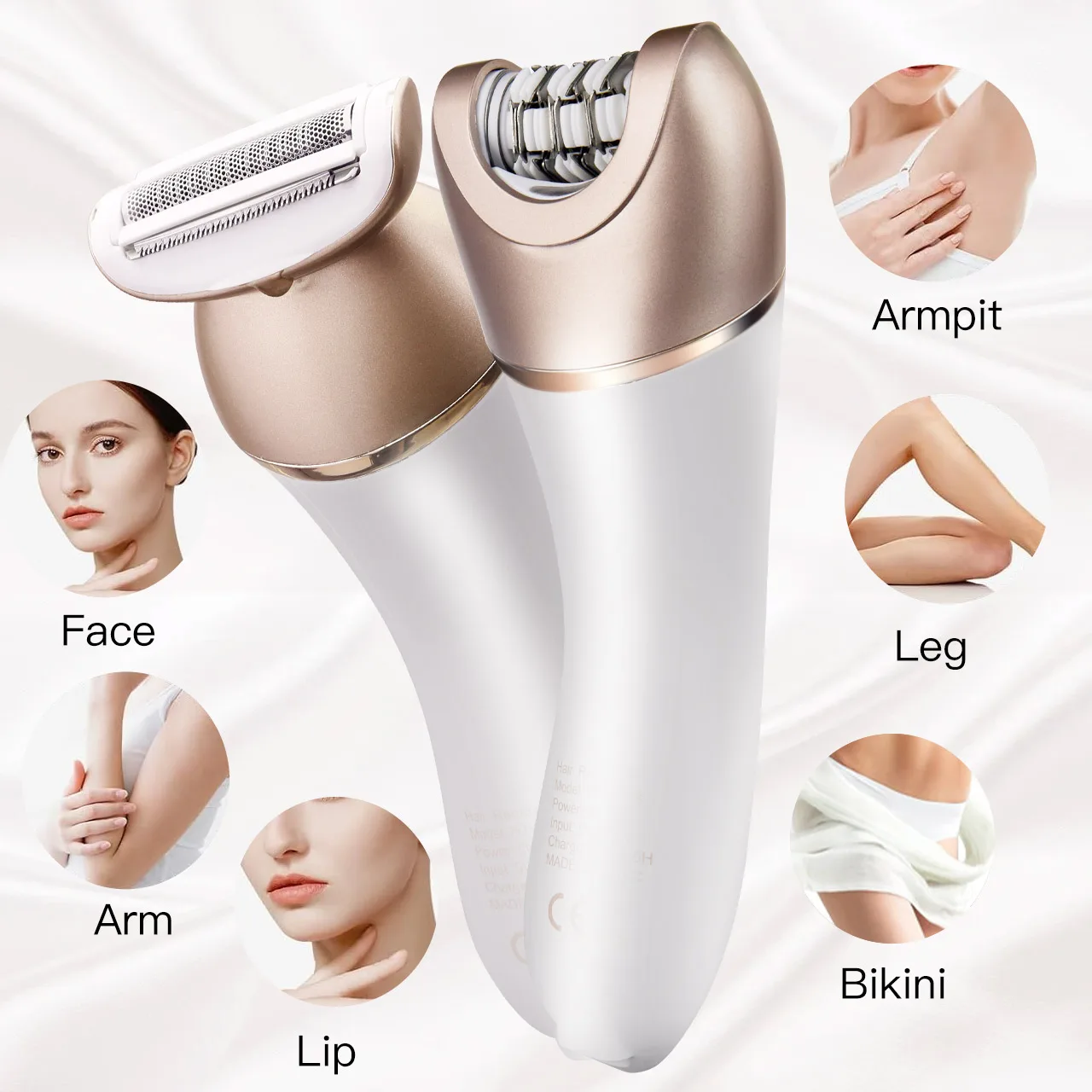Hatteker Smart Washable Electric Hair Remover for Women Digital Display Two-in-One Multi-functional Hair Removal Device