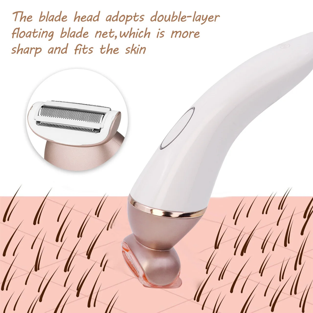 Hatteker Smart Washable Electric Hair Remover for Women Digital Display Two-in-One Multi-functional Hair Removal Device