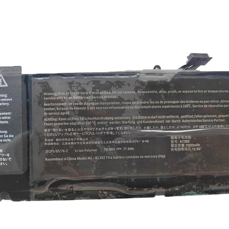 7000mAh A1321 A1382 Laptop Battery For Apple MacBook Pro 15" A1286 Mid 2009 Early 2010 Late 2010 MB986LL/A MC371LL/A