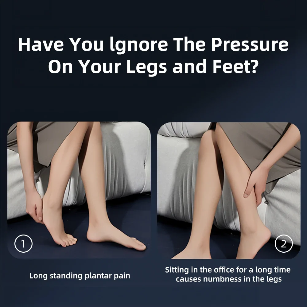 Electric Foot Massager Hot Compression Shiatsu Heated Instrument Relaxation Fatigue Massage Machine Calf Pain Relieve Health