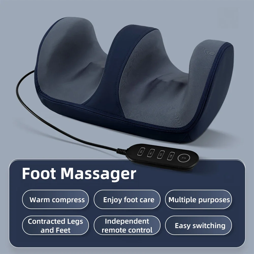 Electric Foot Massager Hot Compression Shiatsu Heated Instrument Relaxation Fatigue Massage Machine Calf Pain Relieve Health