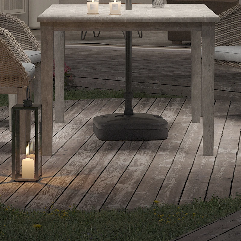 【Breeins】Vintage Cement Freestanding Parasol Base with Floral Pattern