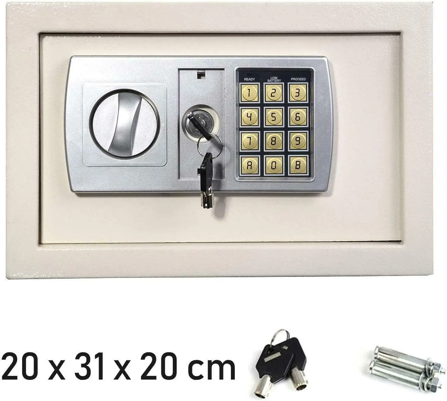 Digital Safe Box Home Safes Cash Anti-theft Safe Box 2 Keys Electronic Documents Safety 8.5L Security Box Solid Steel