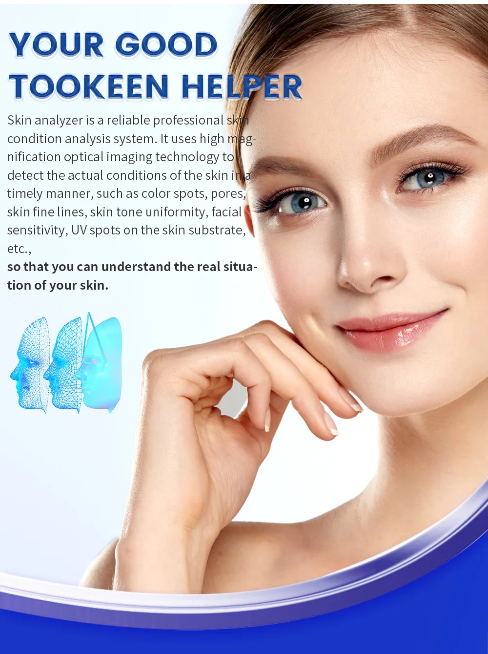 AISIA Q1 3D AI Facial Skin Analyzer Detection Skin Problem Diagnosis 8 Spectrum Professional Analysis Beauty Salon Equipment CE