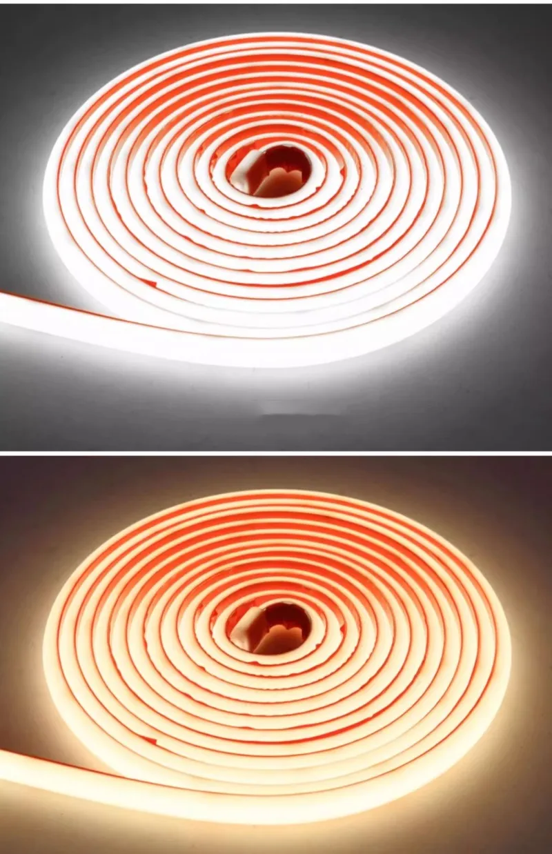 1-10M DC24V COB LED Strip IP68 Waterproof High Density Neon Light 320LEDs/m Flexible COB LED Tape Red Ice Blue Yellow White