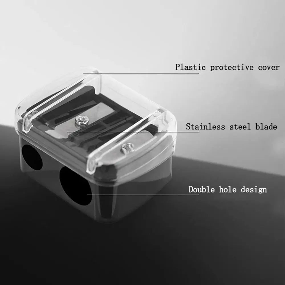New Double Holes Precision Lipstick Cosmetic Pencil Sharpener For Eyebrow Lip Liner Eyeliner Pencil Girls Gift School Supplies