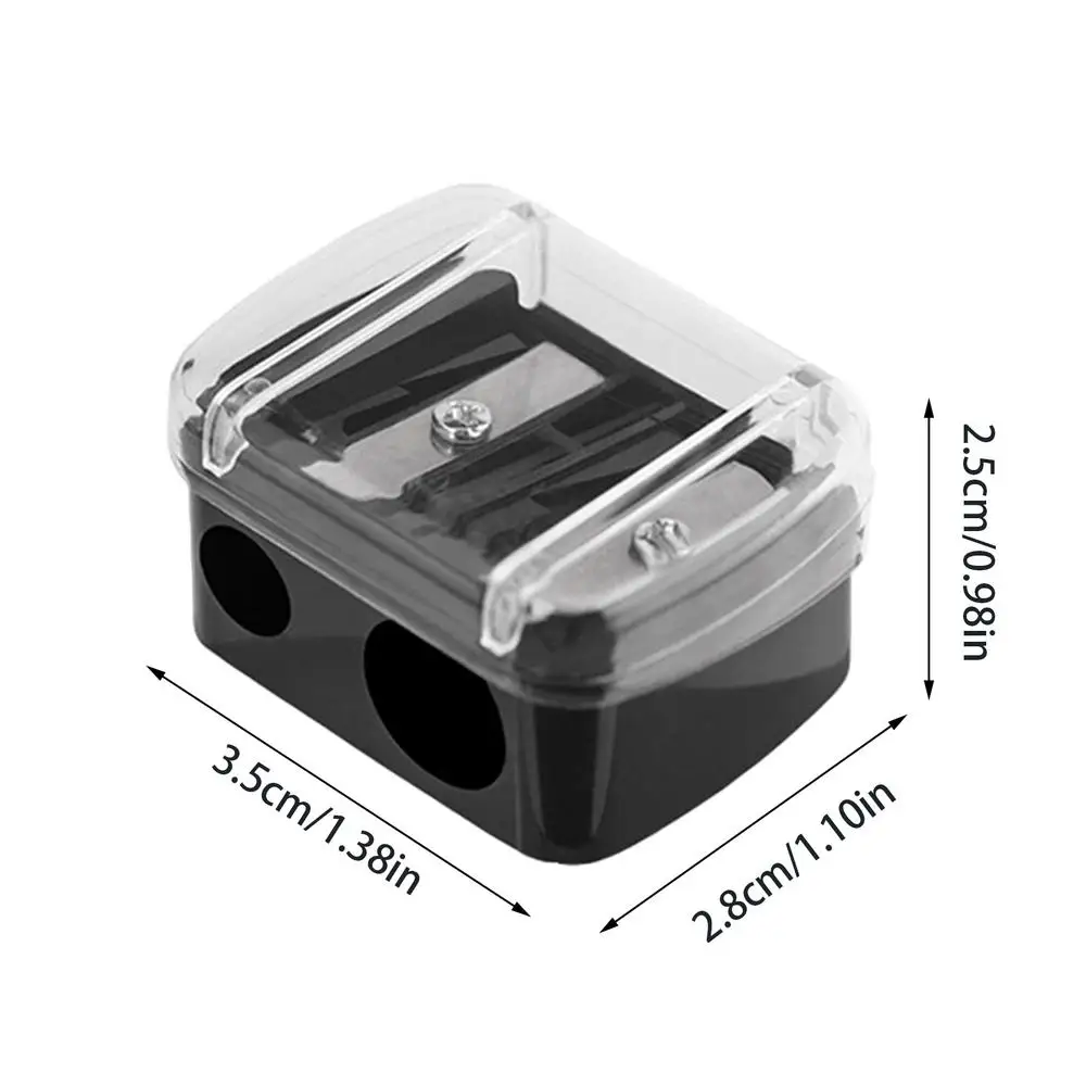 New Double Holes Precision Lipstick Cosmetic Pencil Sharpener For Eyebrow Lip Liner Eyeliner Pencil Girls Gift School Supplies
