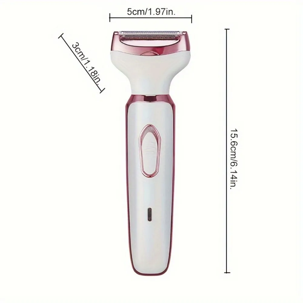 4 in 1 Lady Shaver Electric Hair Removal USB Rechargeable Painless Epilator Trimmer Wet & Dry Shaving Set for Face Eyebrow Nose Bikini Legs Underarm Body