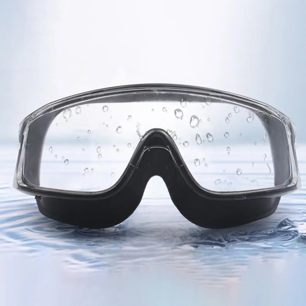 Swim Goggles With Earplugs Anti Fog Diving Goggles With Silicone Earplugs Water Sports Eyewear For Adults And Children