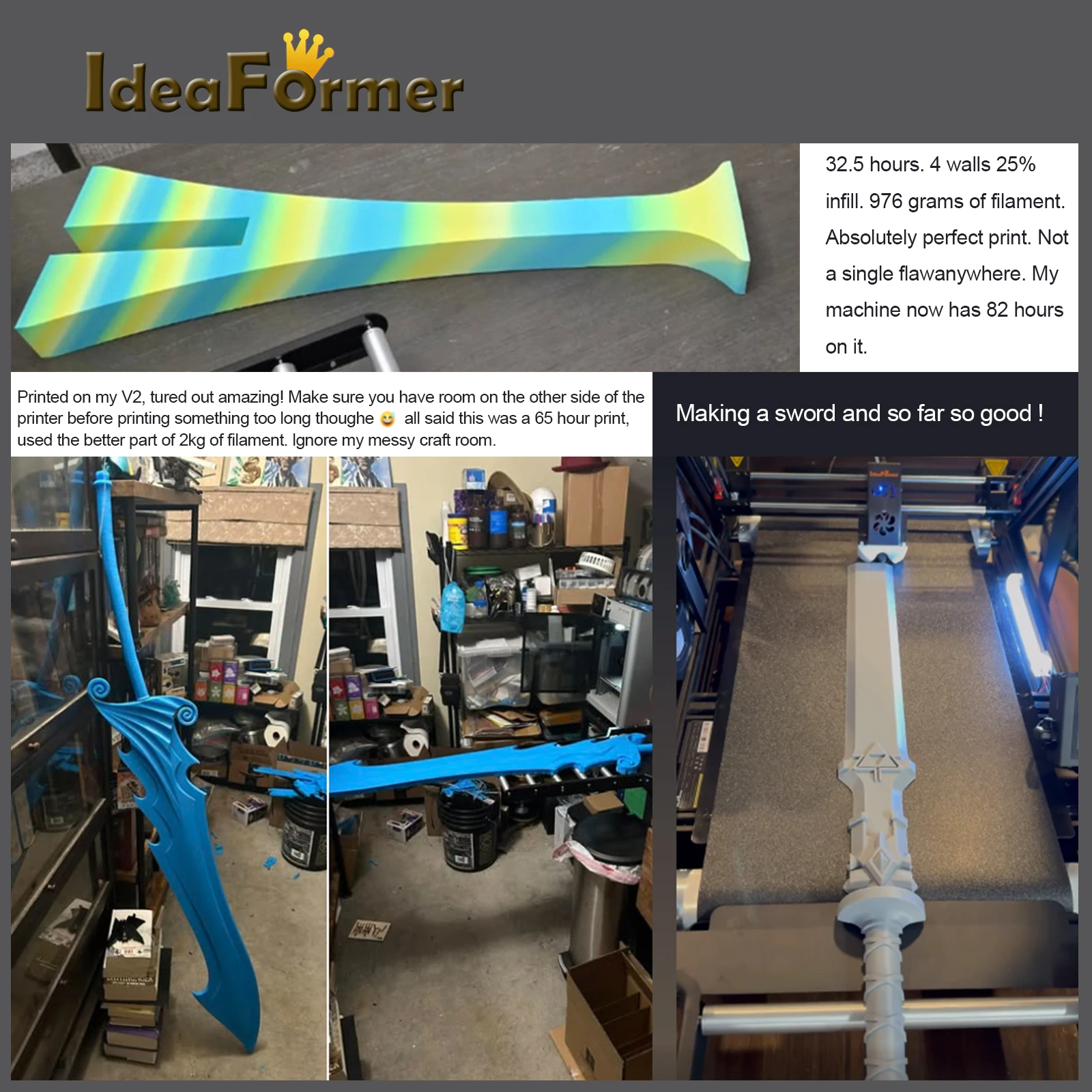 IdeaFormer IR3 V2 Infinite Z-Axis Steel Conveyor Belt 250×250×∞mm With Extended Tray Klipper Firmware Auto Leveling 3D Printer
