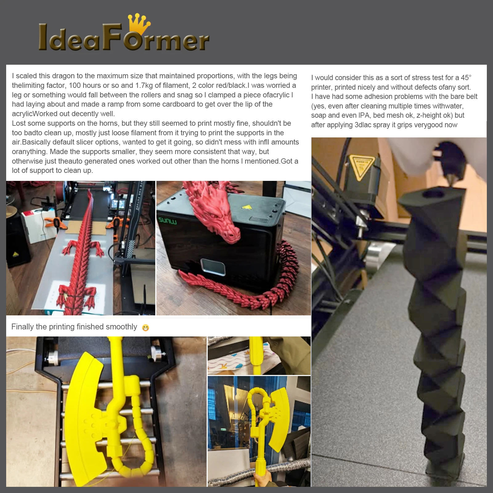 IdeaFormer IR3 V2 Infinite Z-Axis Steel Conveyor Belt 250×250×∞mm With Extended Tray Klipper Firmware Auto Leveling 3D Printer