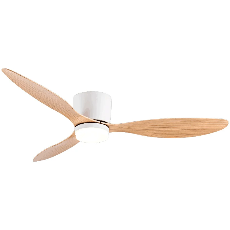 42 52 Inch Ceiling Fans No Light DC Motor Remote Control Cooling Fans Lamp Low Floor Ceiling Fan White wood Black Color FANS