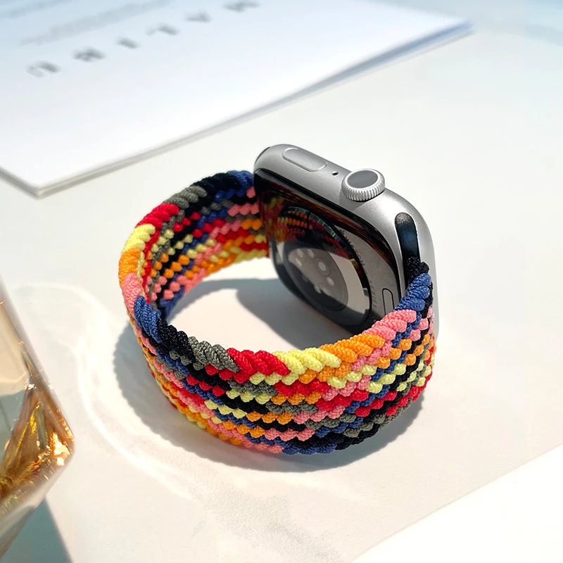Braided Solo Loop For Apple watch Band 46mm 44mm 45mm 42mm 40mm 41mm Bracelet correa iwatch Series Ultra 2 11 10 9 SE 8 7 Strap