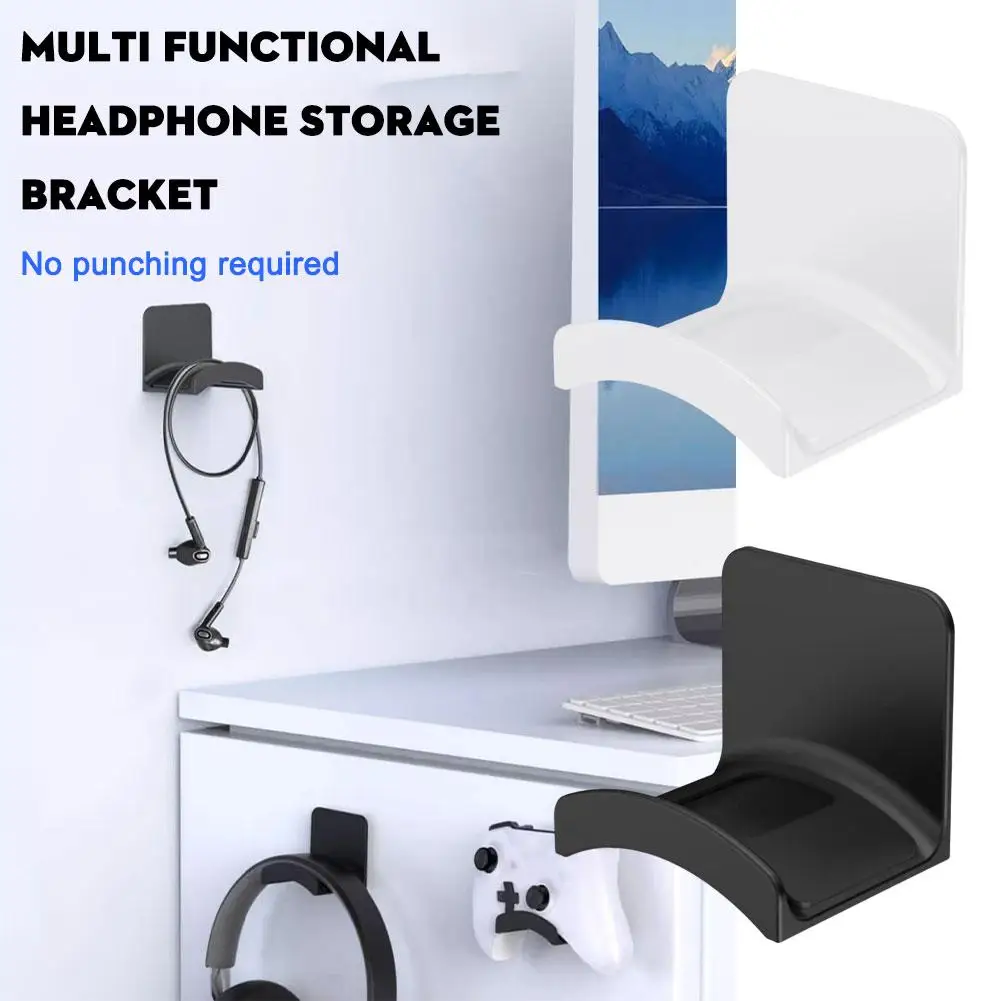 Universal Wall Mounted Headphone Stand Gaming Controller Holder Headset Display Rack Under Desk Hanger Hook For Earphone Bracket