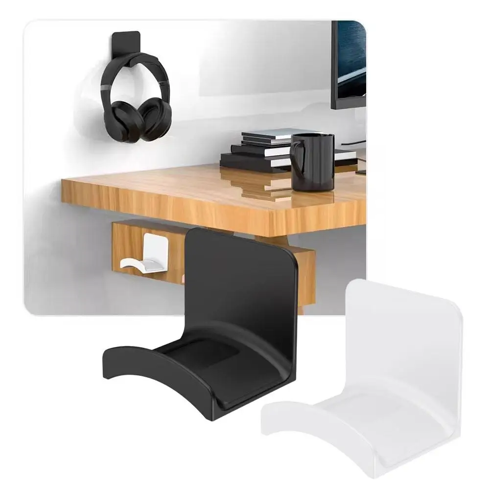 Universal Wall Mounted Headphone Stand Gaming Controller Holder Headset Display Rack Under Desk Hanger Hook For Earphone Bracket