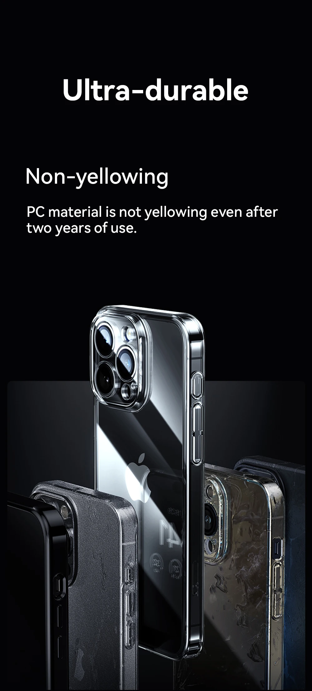 Joyroom Case For iPhone 18 Pro Max Case Crystal Transparent No Yellowing Lens Protection Cover For iPhone 17 16 15 Pro Max Case